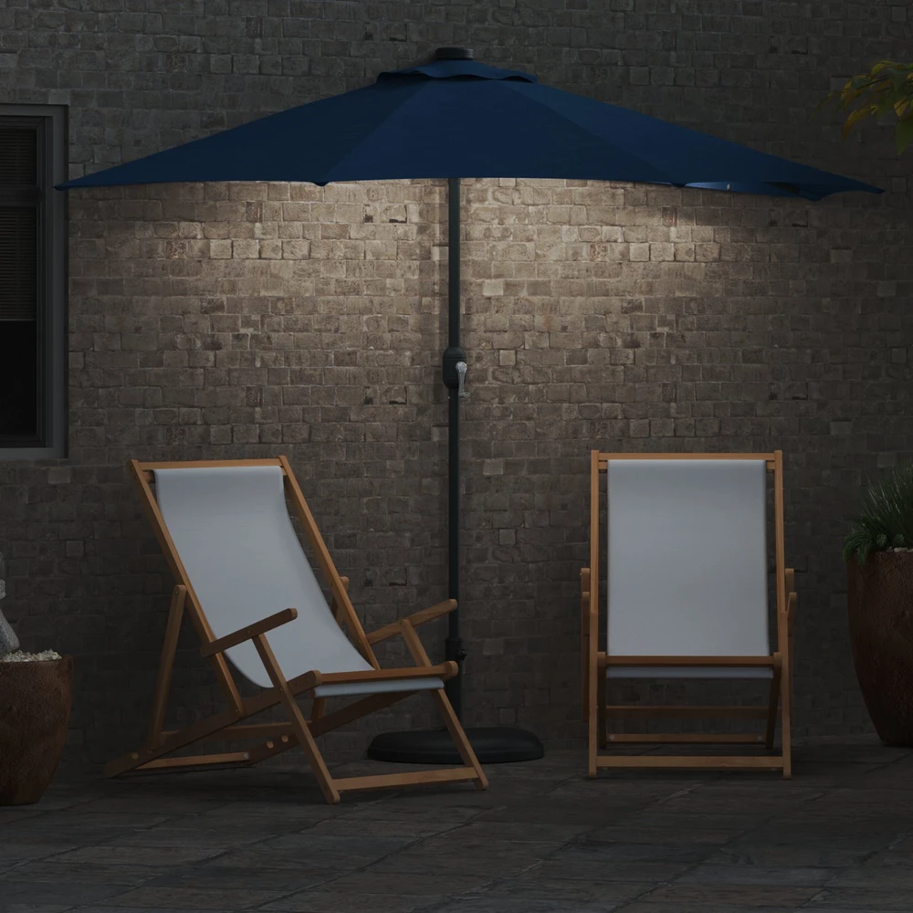Sodo skėtis 294 x 150 x 224 cm Poliesteris ir plienas Azurblau