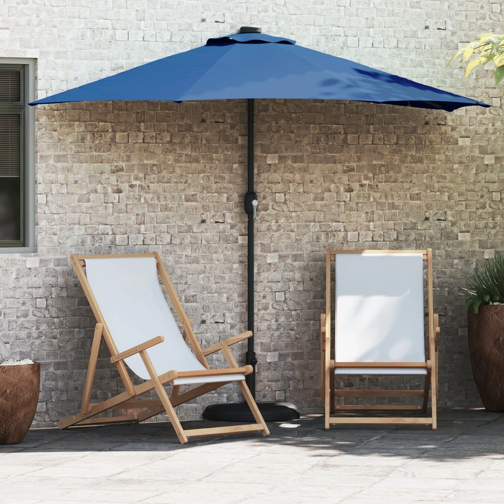 Sodo skėtis 294 x 150 x 224 cm Poliesteris ir plienas Azurblau