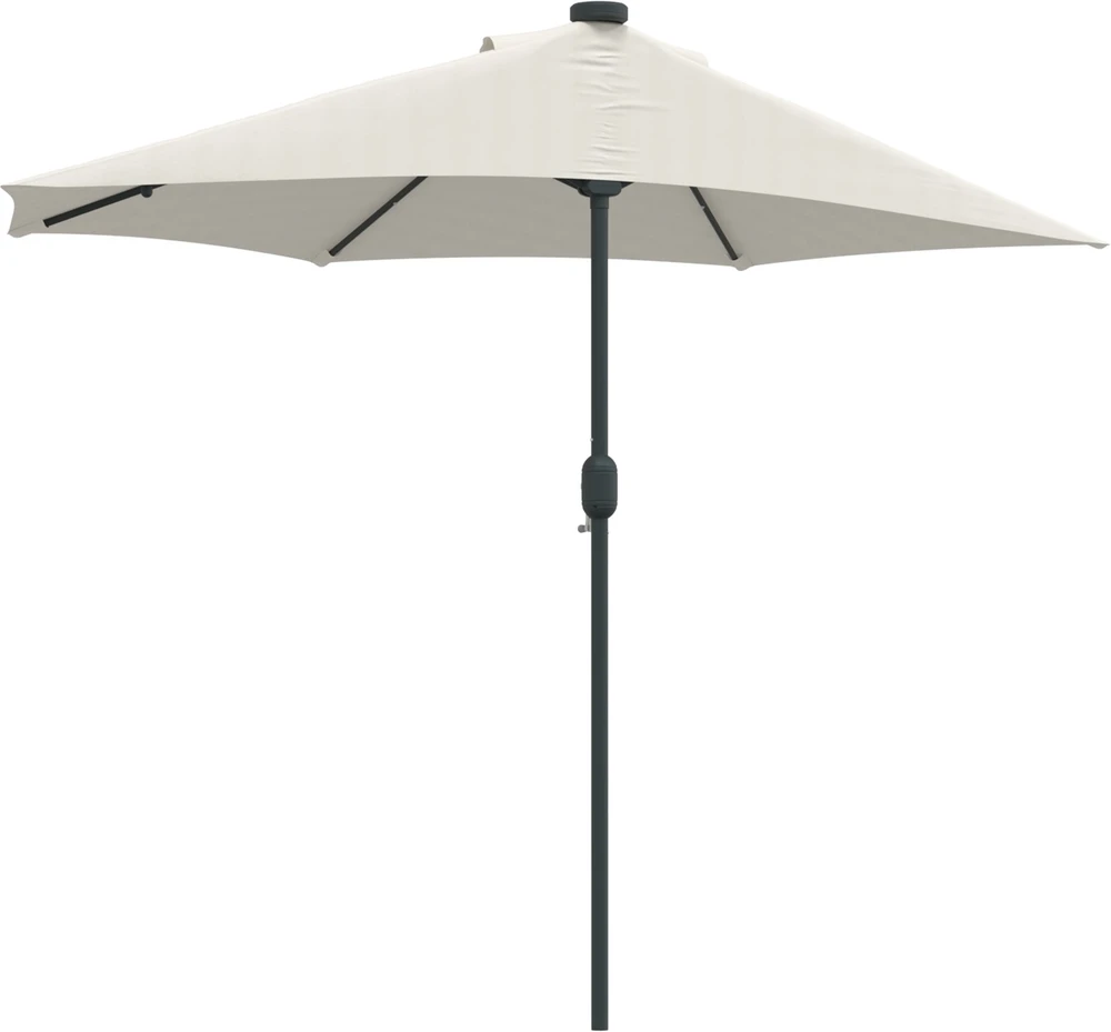 Sodo skėtis Smėlio 294 x 150 x 223 cm Poliesteris ir plienas