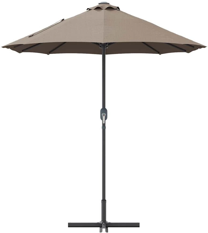 Sodo skėtis 370 x 197 x 239 cm Poliesteris ir aliuminis Taupe