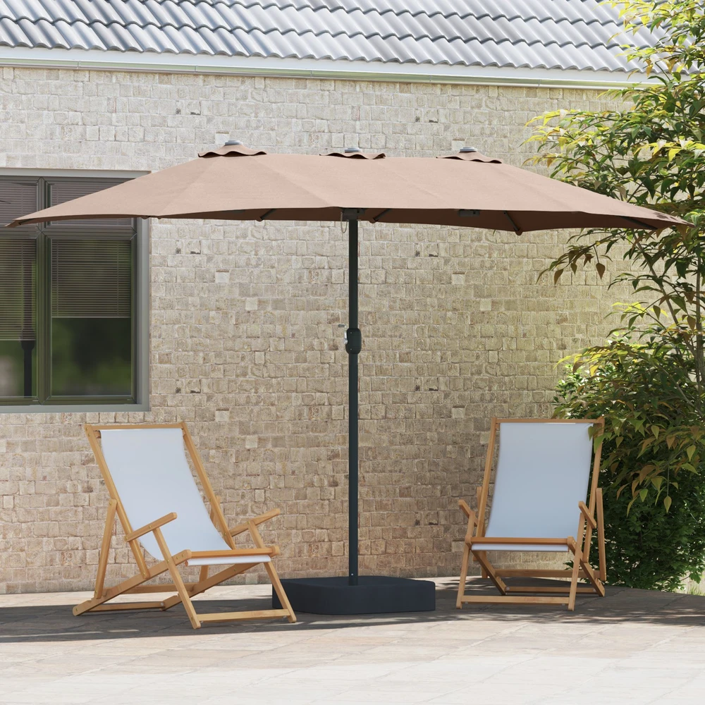 Sodo skėtis 385 x 209 x 244 cm Poliesteris Tortora