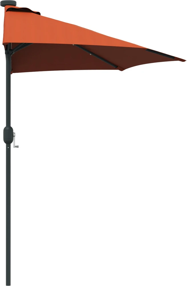 Sodo skėtis Terakotos 294 x 150 x 223 cm Poliesteris ir plienas