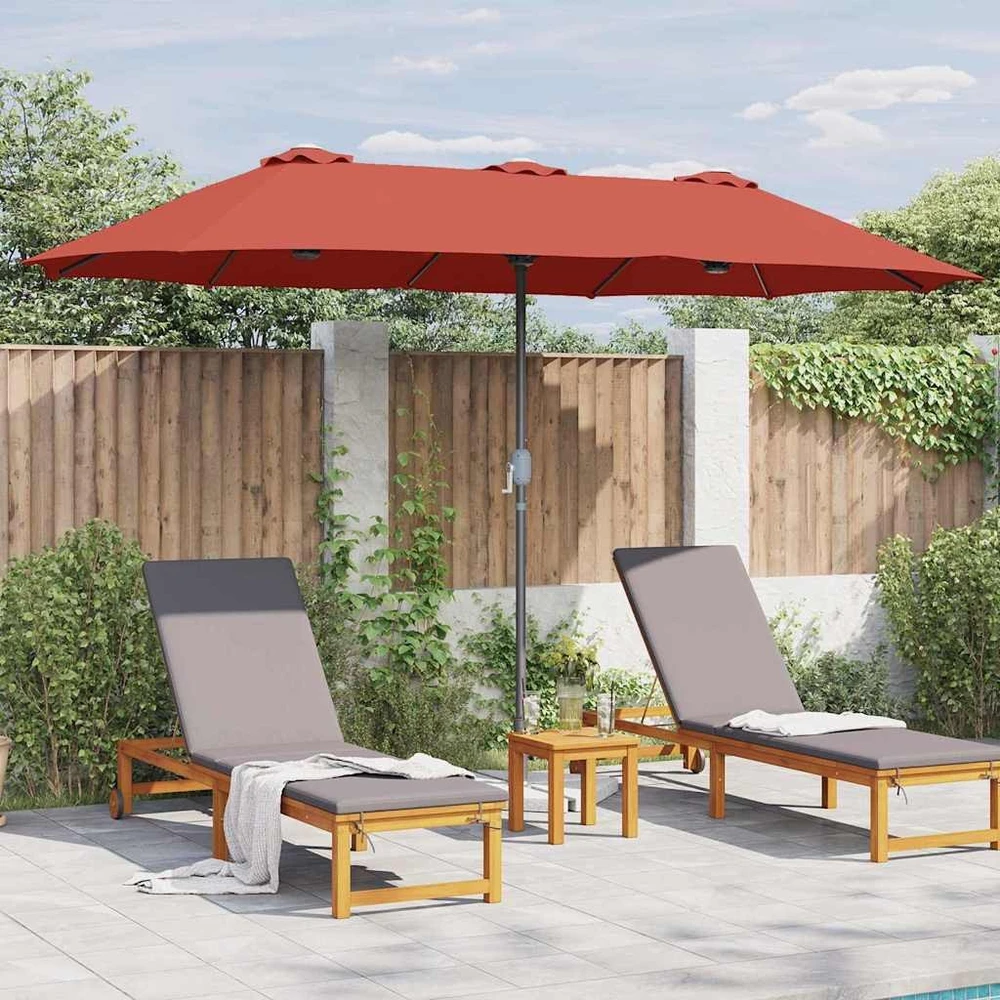 Sodo skėtis 370 x 197 x 239 cm Poliesteris ir aliuminis