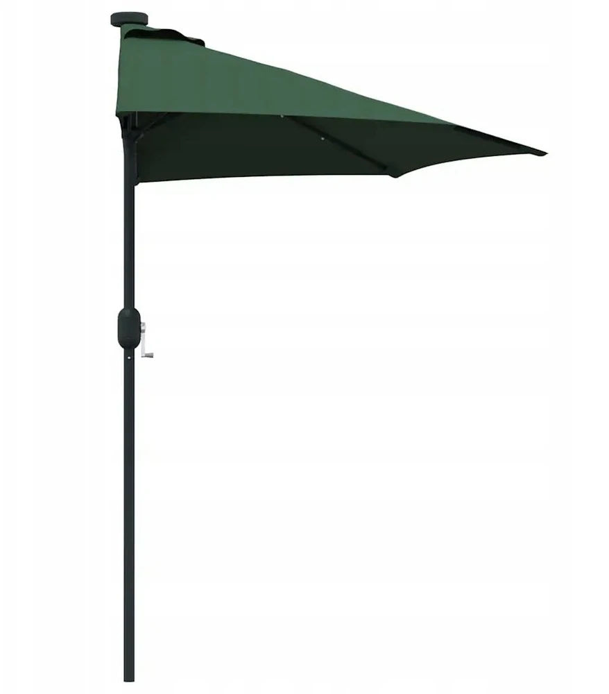 Sodo skėtis Žalia 294 x 150 x 223 cm Poliesteris ir plienas