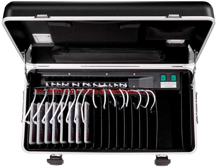 „Parat Paraproject Case i16“ saugojimo įkrovimo stotelė, skirta 16 iPad su „Lightning“.