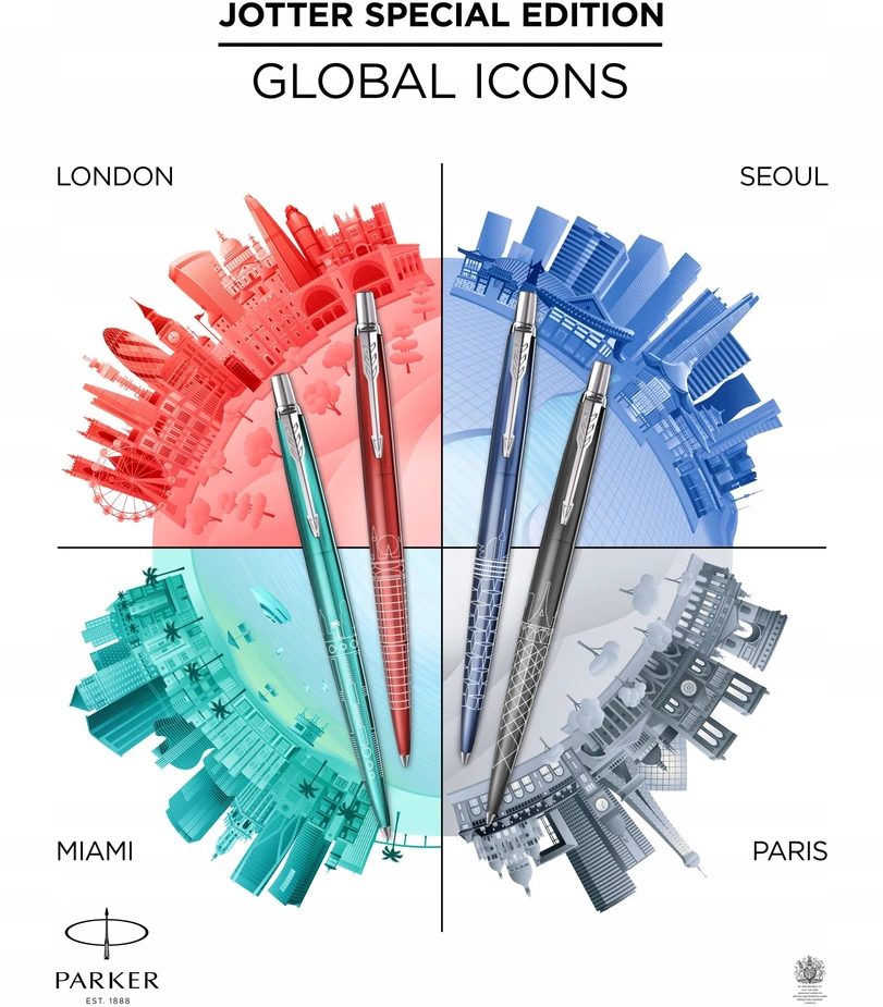 Parker Jotter Global Icons tušinukas - Seulas 2221600
