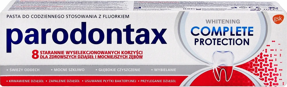 Parodontax Complete Protection Whitening dantų pasta 75ml