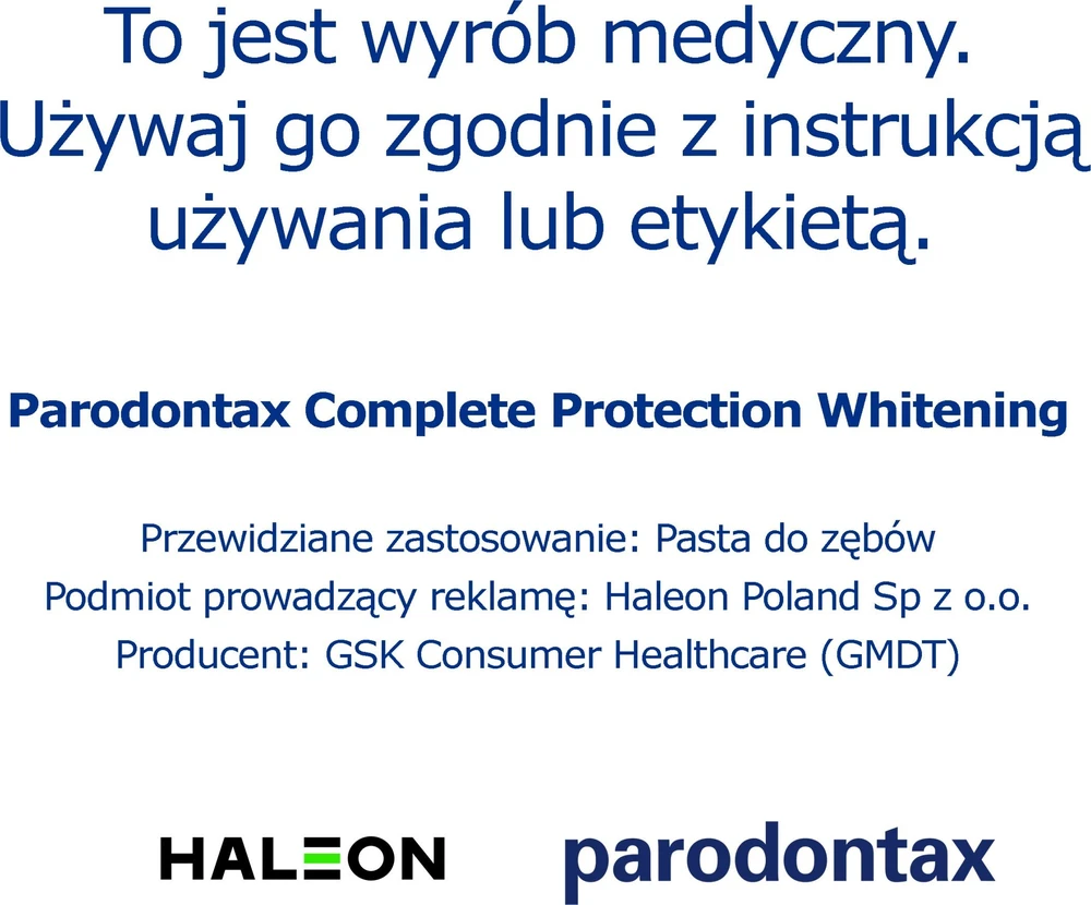 Parodontax Complete Protection Whitening dantų pasta 75ml