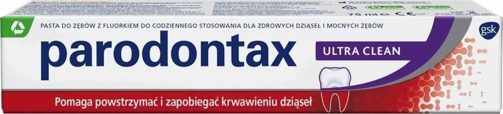 PARODONTAX Ultra Clean dantų pasta su fluoru nuo kraujavimo dantenoms 75 ml