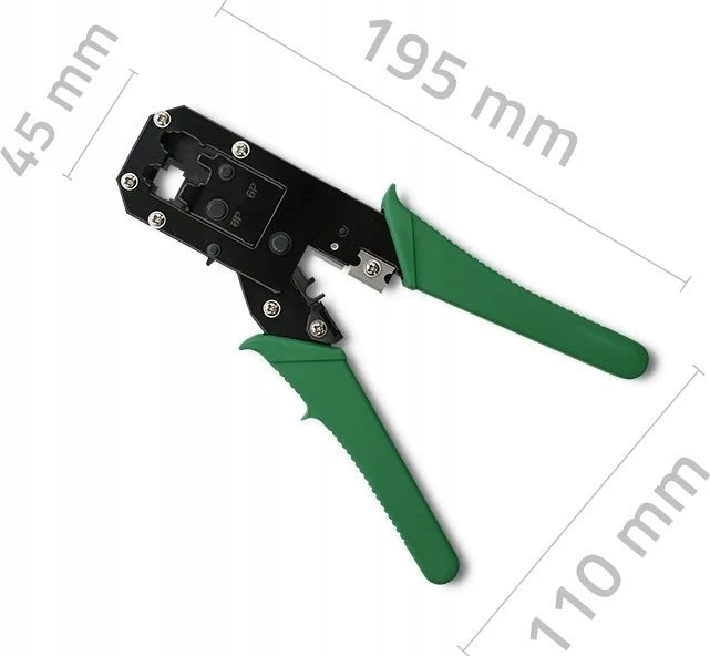 Qoltec modulinis įrankis Ethernet kabelių 8P 6P 4P pjovimui ir užspaudimui