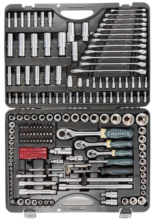 Įrankių rinkinys Partner Įrankių rinkinys 216el. 1/4", 3/8", 1/2" (6-kątnych) (4-32mm) PREMIUM