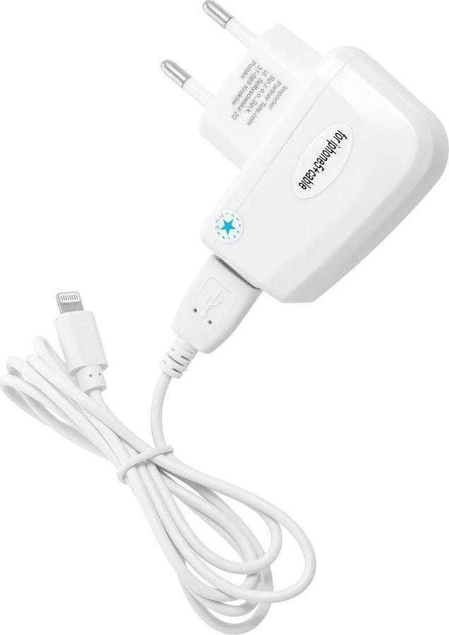BlueStar Telefono įkroviklis Blue Star Lite USB A 1A 5W + laidas USB A į Lightning TFK-TC-1095B baltas