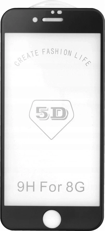 OEM 5D visiškai klijuojamas grūdintas stiklas - iPhone XR / 11 (MATINIS) juodas