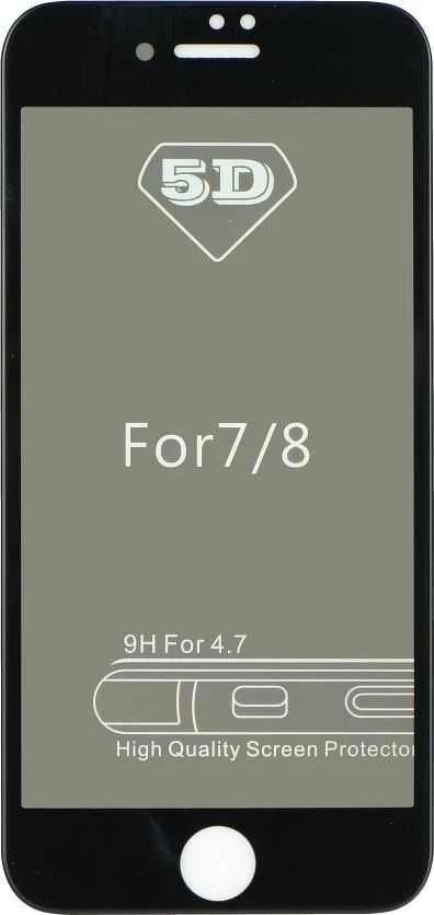 Oem Apsauginis stiklas Full Glue 5D skirtas iPhone 7/8 / SE 2020 / SE 2022 (Privatumas) juodas