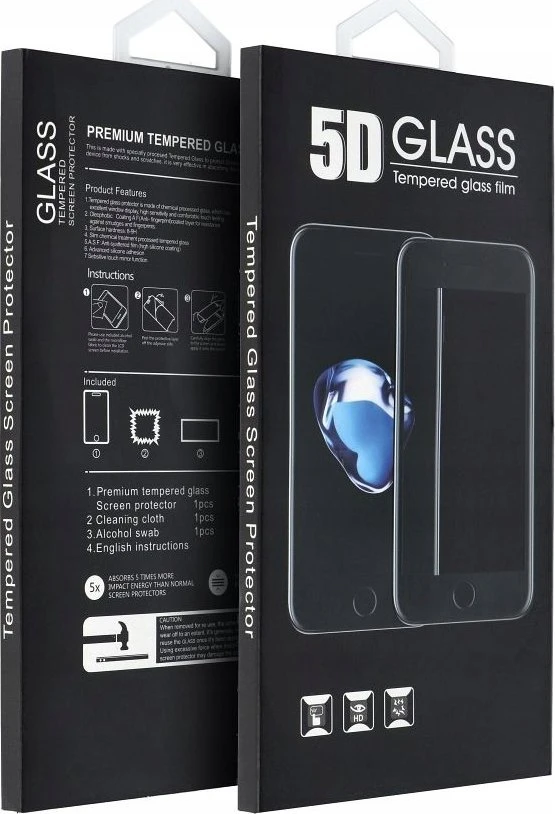 OEM 5D visiškai klijuojamas grūdintas stiklas - iPhone 16 Pro Max (MATINIS) juodas