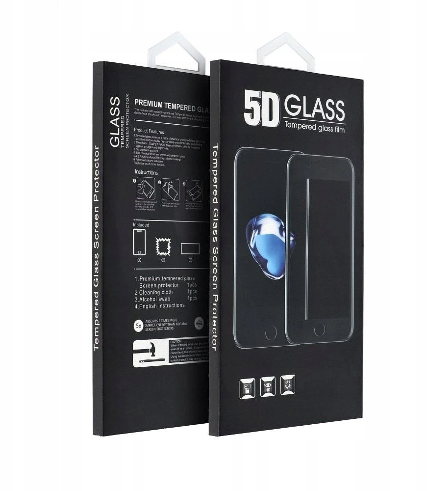 OEM 5D visiškai klijuojamas grūdintas stiklas - iPhone 15 / 16 (MATINIS) juodas