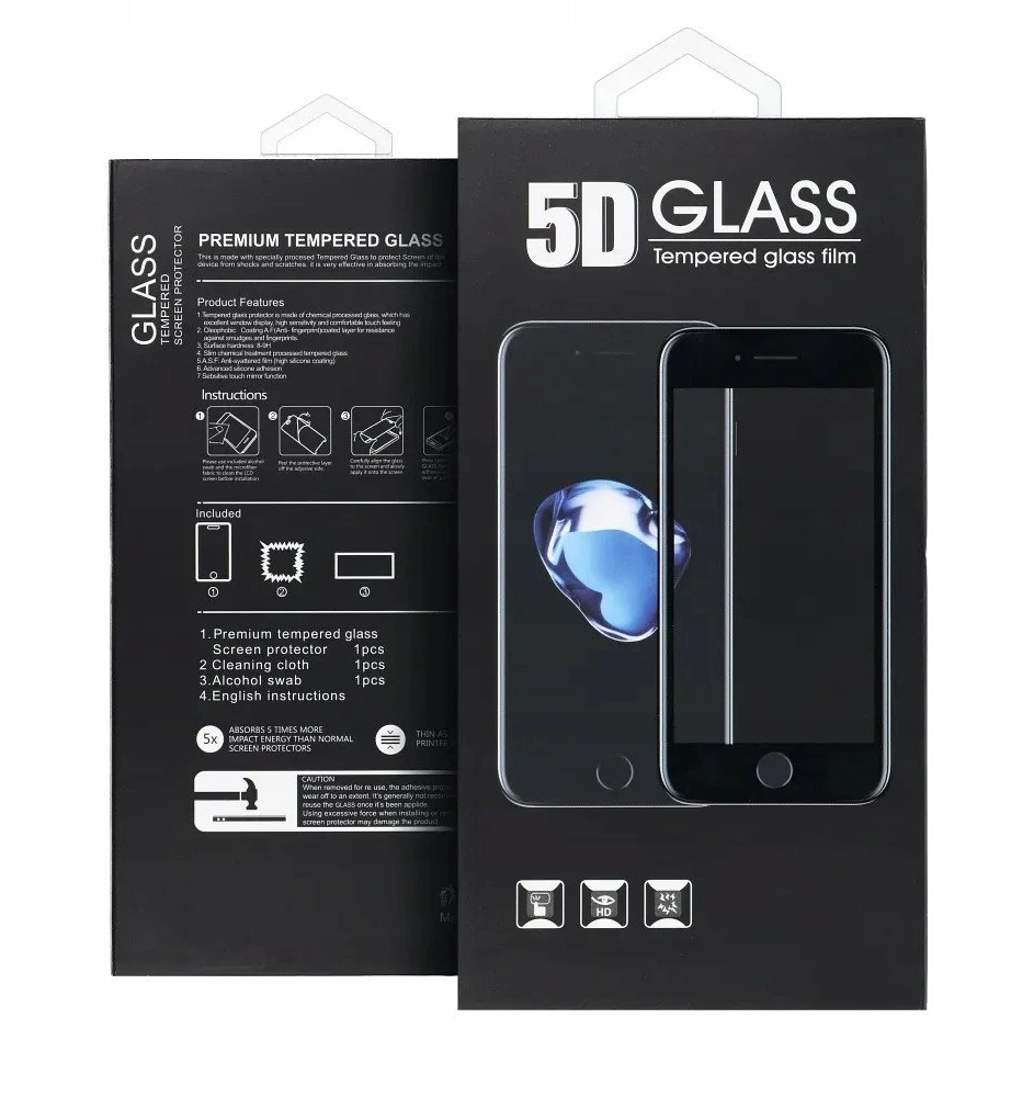Oem Grūdintas stiklas 5D Full Glue do Samsung A17 4G / A17 5G Tempered Glass juoda