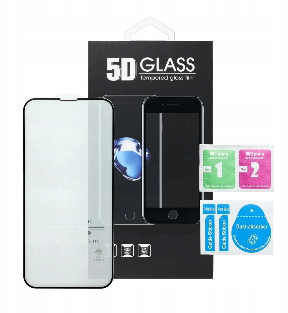 Oem Grūdintas stiklas 5D Full Glue do Samsung A17 4G / A17 5G Tempered Glass juoda