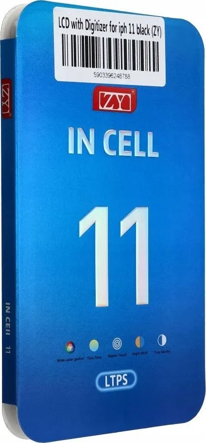 LCD ekranas iPhone 11 su skaitmenintuvu, juodas (ZY-LTPS), perkeliamas IC