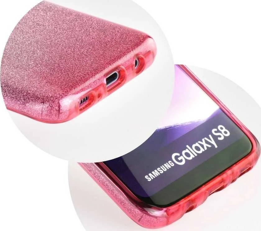 Forcell Originalus iPhone 7 PLUS / 8 PLUS dėklas, blizgantis permatomas violetinis