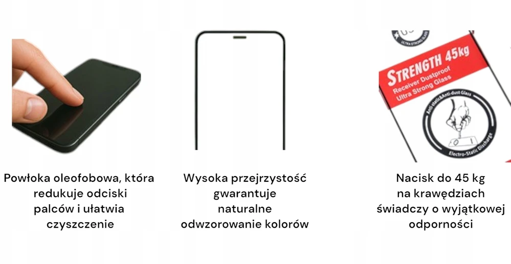 TFO „Telforceone“ grūdinto stiklo itin stiprus 45 kg grūdintas stiklas, skirtas „iPhone 12 / 12 Pro 6,1“;