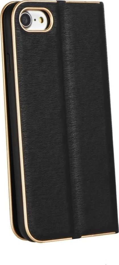 Dėklas Oem LUNA Book Gold skirtas Samsung Galaxy A41 juodos spalvos
