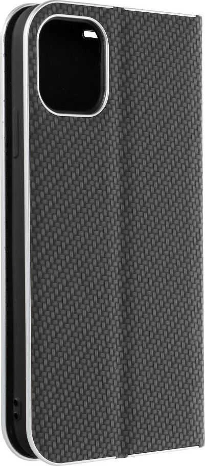 OEM atverčiamas dėklas iPhone 11 Luna Book Carbon juodas