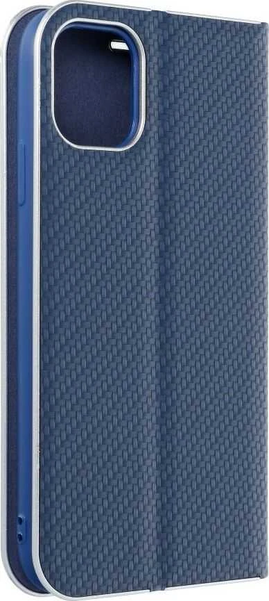 OEM atverčiamas dėklas iPhone 11 Luna Book Carbon mėlynas