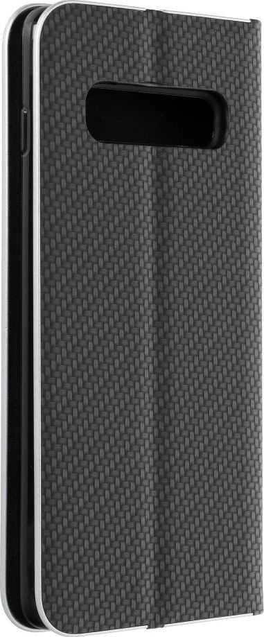 Dėklas Oem LUNA Book Carbon skirtas Samsung Galaxy S10 Plus juodos spalvos