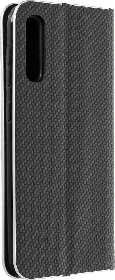 Dėklas Oem LUNA Book Carbon skirtas Samsung Galaxy A50 juodos spalvos