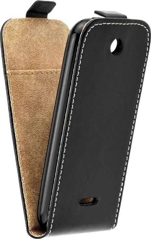 Dėklas Oem Vertical flip case for Nokia 225 Slim Flexi Fresh juoda