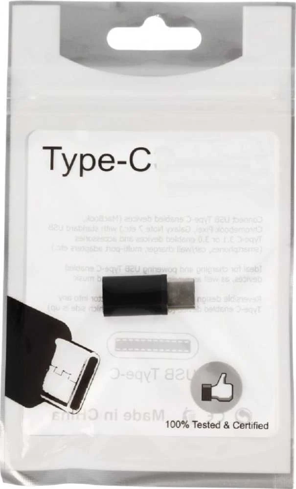 Oem Adapteris Micro USB (female) to Type C (male) juodas