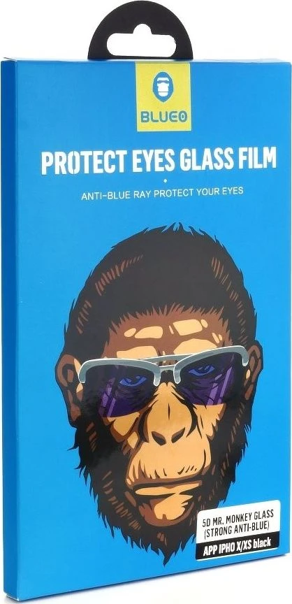 Blueo LCD apsauginis stikliukas 5D Mr. Monkey Glass (Strong HD) Apple iPhone 11 juodas