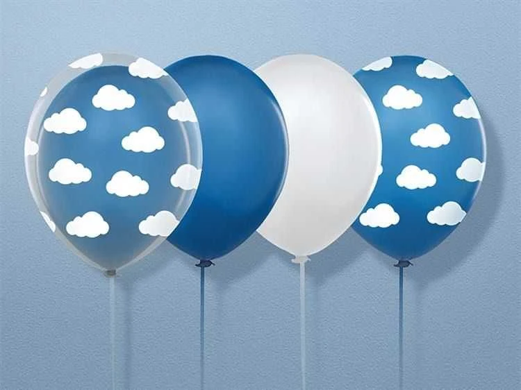 Party Deco Balionai gumos spalvos "Debesys" 30cm 6 vnt