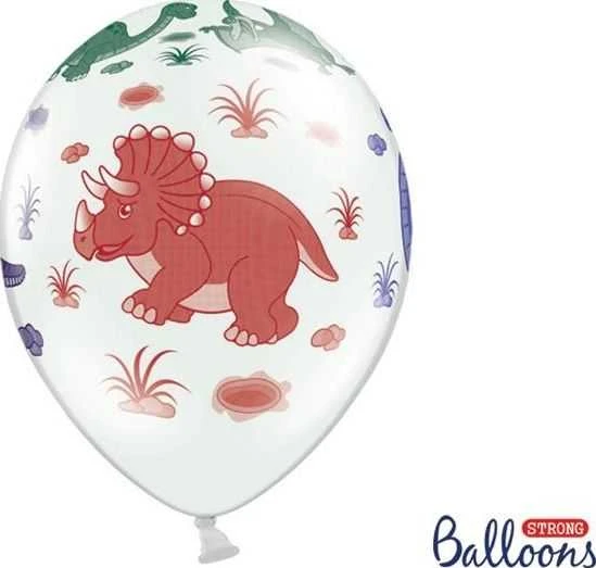 Party Deco Balionai "Dinozaurai" 30cm 6 vnt