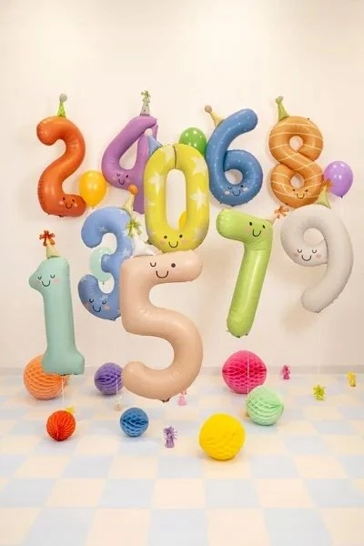 Party Deco PartyDeco balionas fol.Cyfra 7 86cm j.ziel.FB411T-7 36368