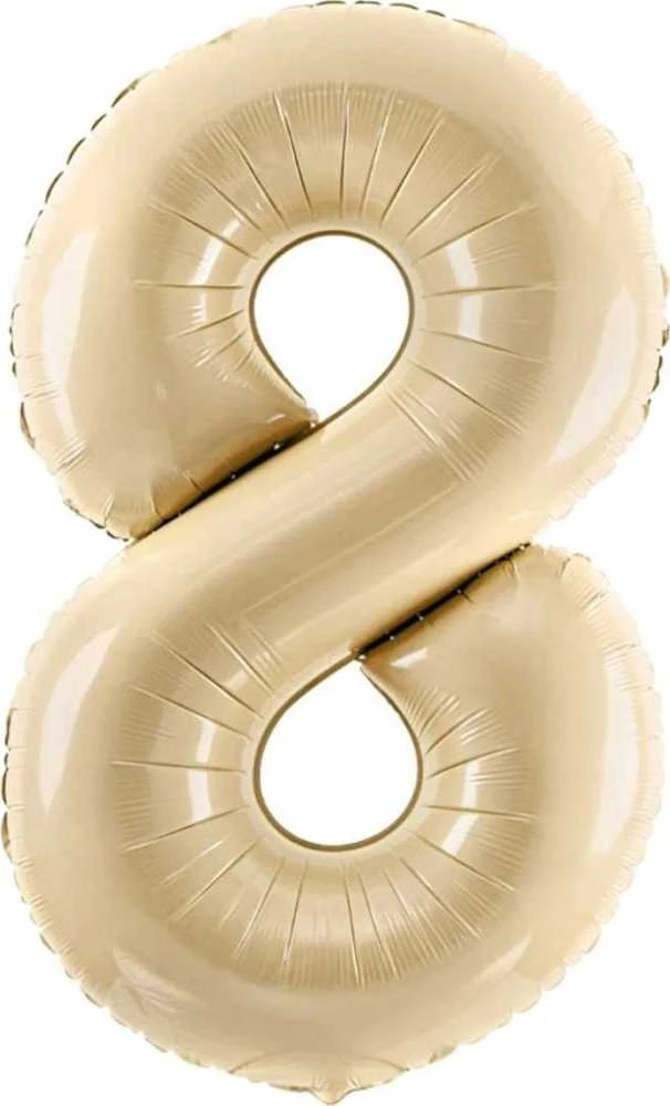 Party Deco Balionas folinis skaičius 8 gelsvas matinis 72cm