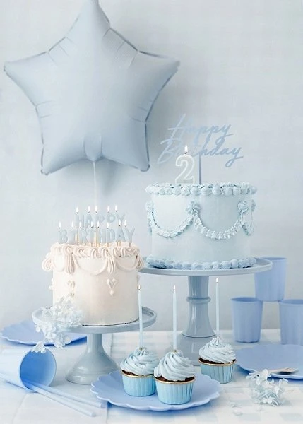 Party Deco PartyDeco žvaigždės formos folijos balionas, 48 cm, miglotai mėlynas, 75887