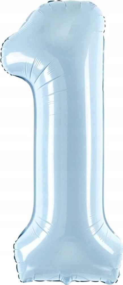Party Deco Balionas folinis skaičius 1 melsvas 72cm