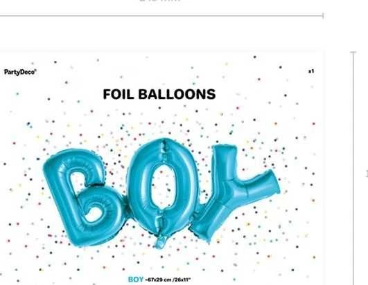 Party Deco PartyDeco Folinis balionas "Boy"