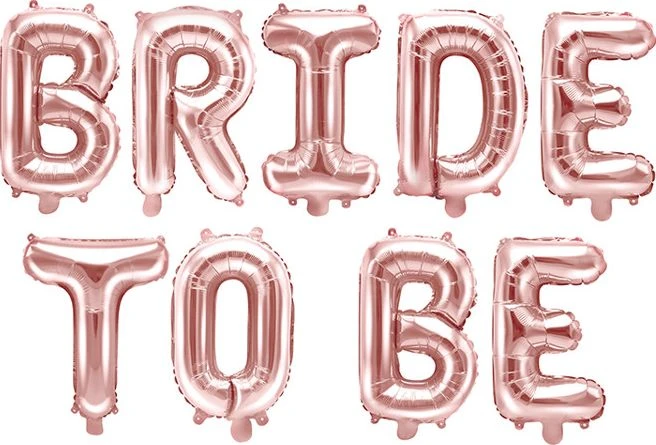 Party Deco Foliniai balionai "BRIDE TO BE" rausvi 340*35cm