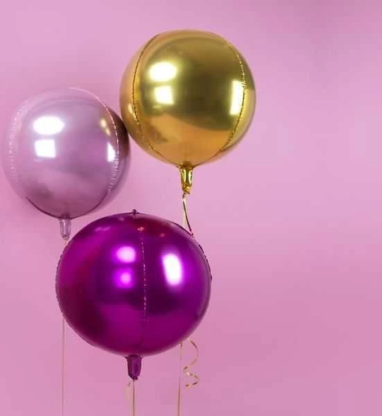 Party Deco Folinis balionas "Kamuolys" 40cm rožinis