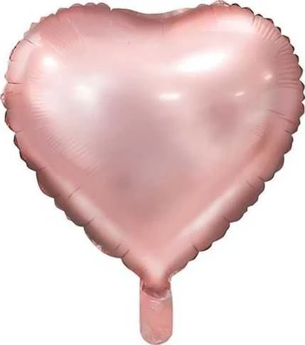 Party Deco PartyDeco Folinis balionas "Širdelė" 45cm rožinio aukso