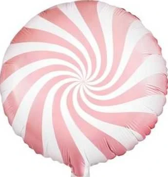Party Deco Folinis balionas "Saldainis Candy" balta rausva
