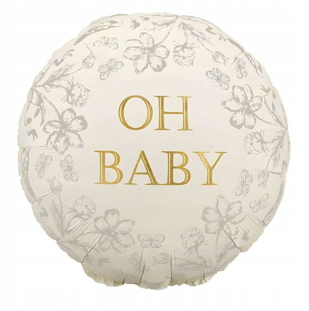 Party Deco PartyDeco Folinis balionas „Oh Baby“ 35x35 mišrus FB284 86340