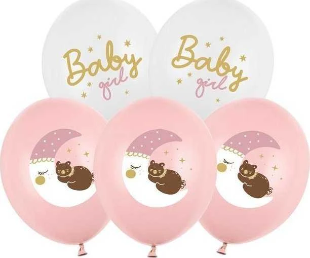 Party Deco PartyDeco Balionų rinkinys "Baby Girl"