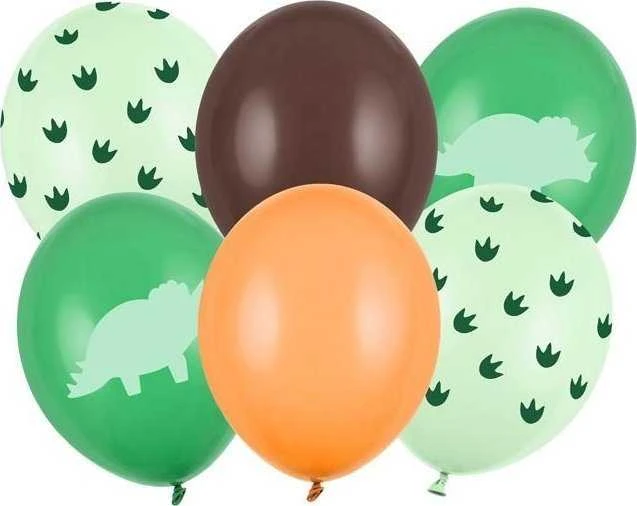 Party Deco Balionų rinkinys "Dino" 30cm 6 vnt