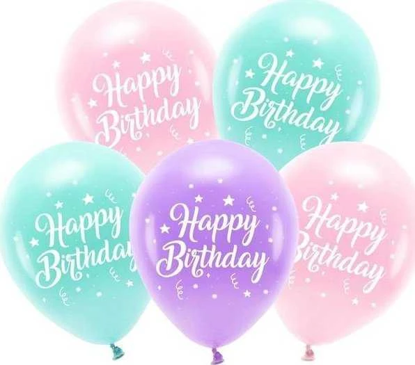 Oppo Balionų rinkinys "Happy Birthday" 26cm 5 vnt