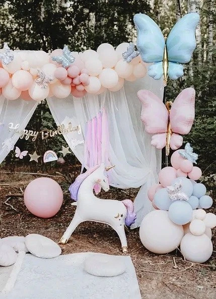 Party Deco PartyDeco Nedideli foliniai balionai Drugeliai 21vnt
