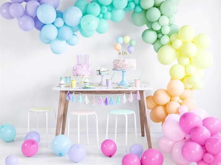 PartyDeco Stiprūs balionai Pistacijų žalia 30 cm, 50vnt